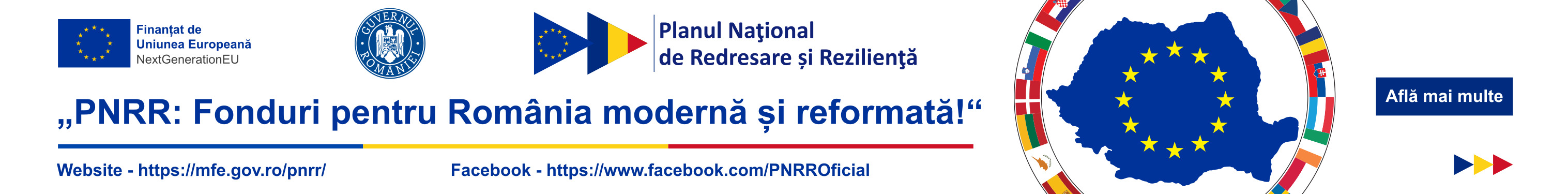 Banner PNRR - Programul Național de Redresare și Reziliență